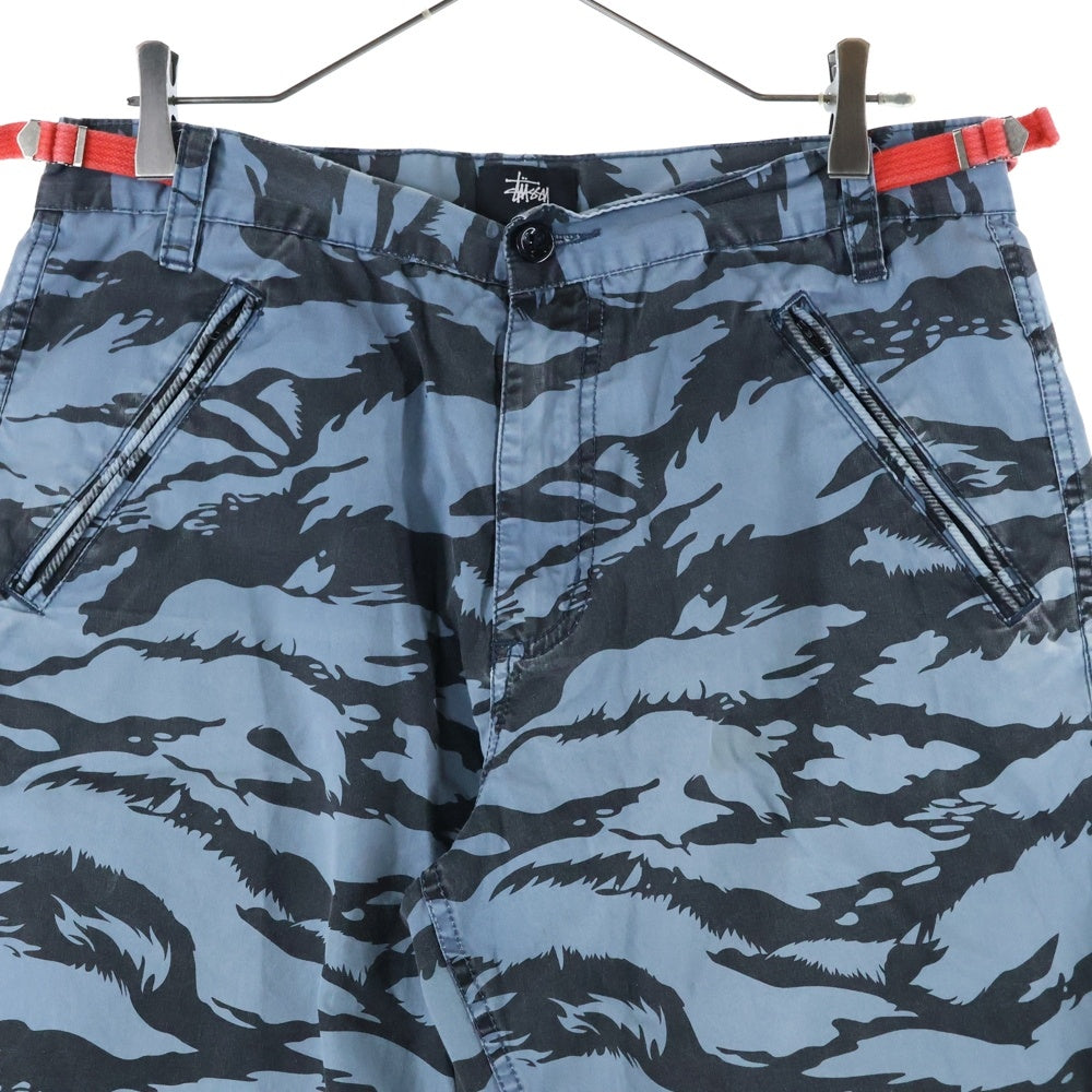 STUSSY(ステューシー) TIGER CAMO タイガーカモ リップストップ バギーフィットパンツ グレー