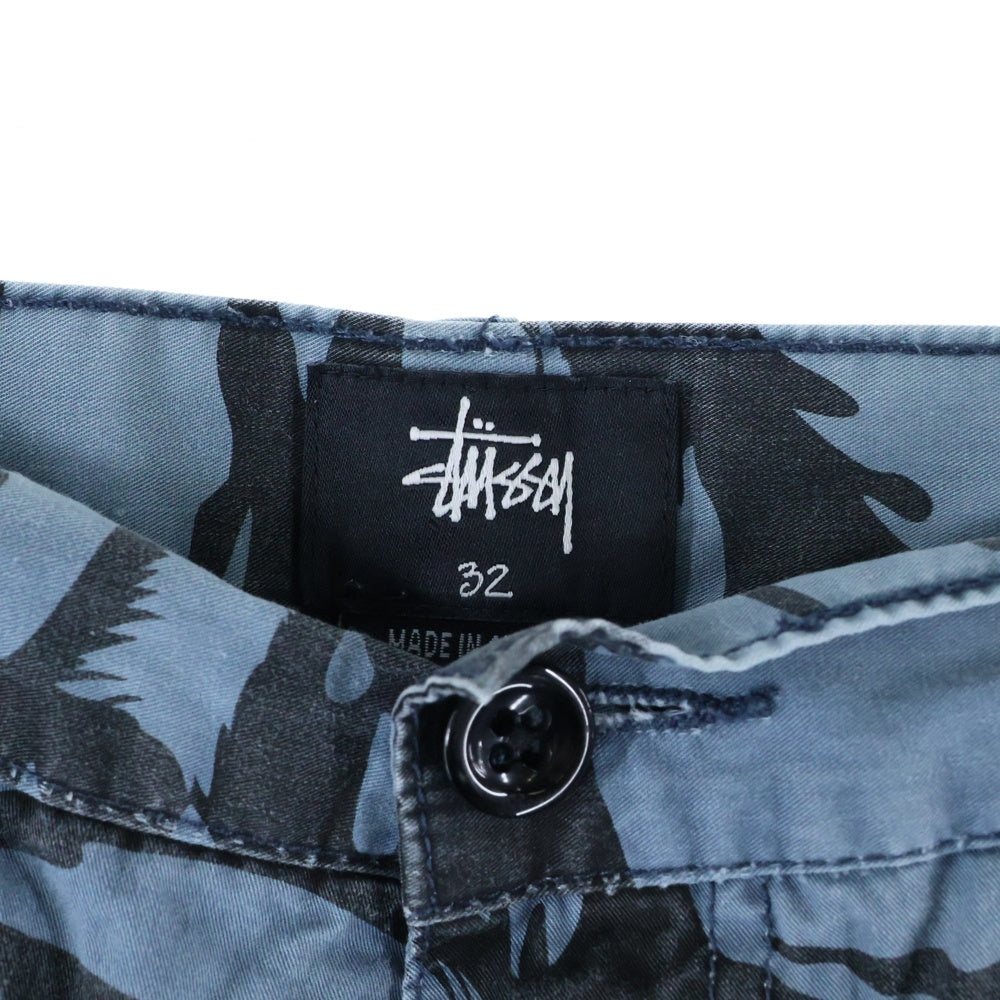 STUSSY(ステューシー) TIGER CAMO タイガーカモ リップストップ バギーフィットパンツ グレー