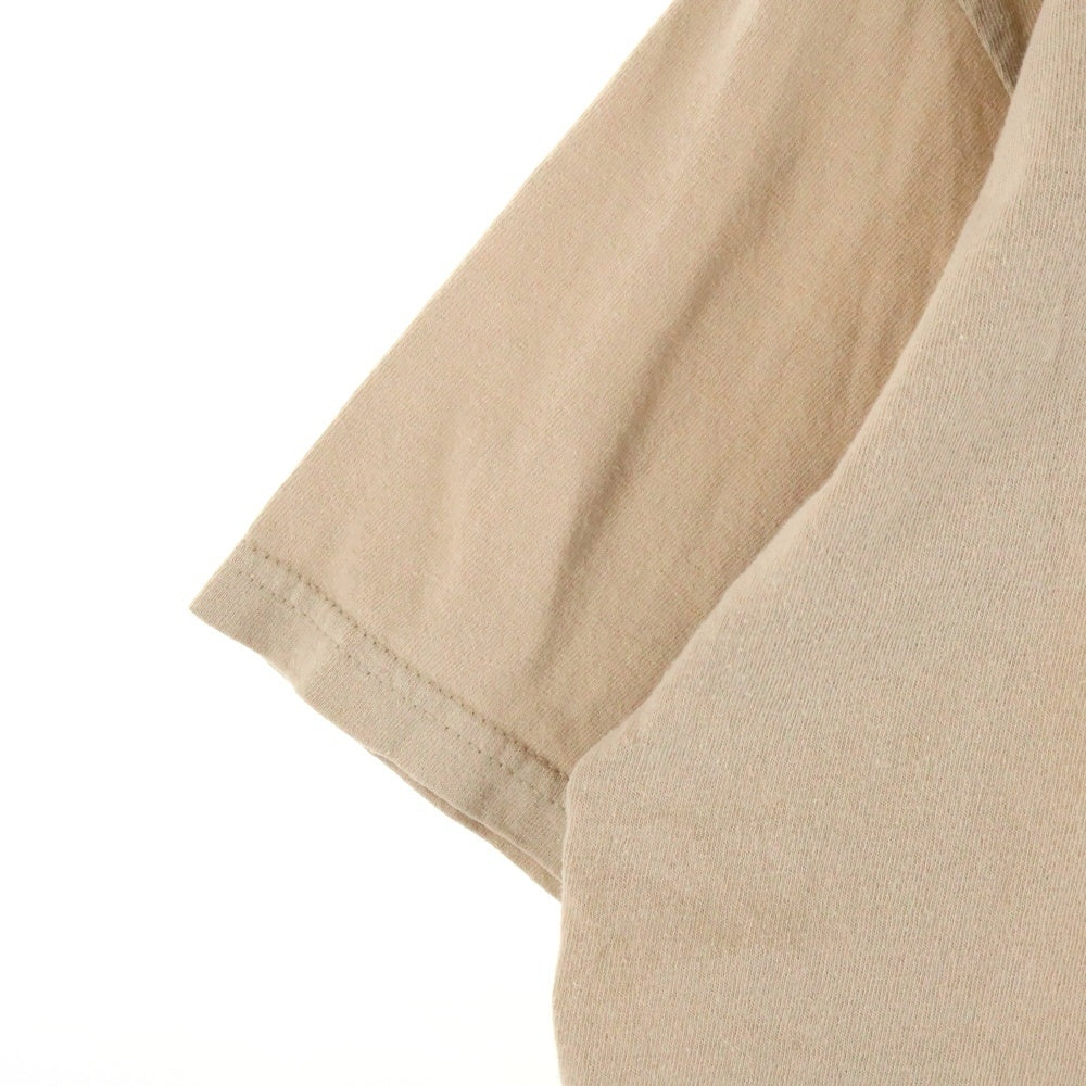 TENDERLOIN(テンダーロイン) ZIG-ZAG MAN ロゴプリント バックプリント クルーネックTシャツ コットン ベージュ