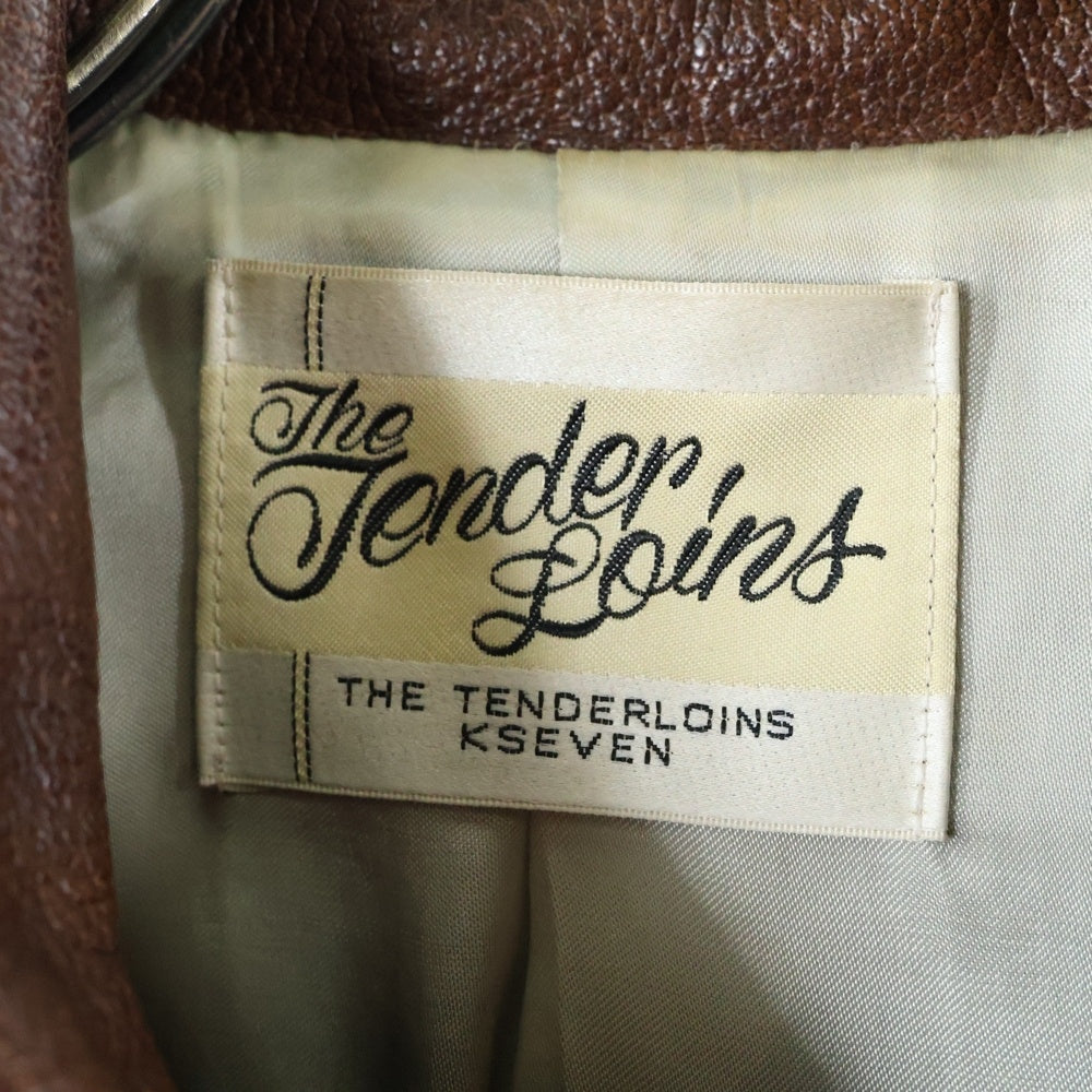 TENDERLOIN(テンダーロイン) 13AW T-LEATHER JACKET Tレザージャケット スエード ウォーターバッファロー ブラウン