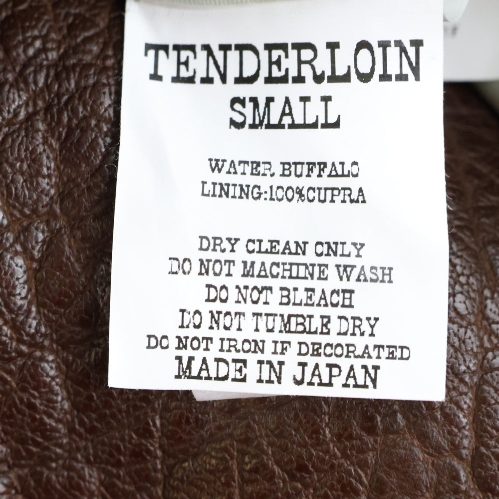 TENDERLOIN(テンダーロイン) 13AW T-LEATHER JACKET Tレザージャケット スエード ウォーターバッファロー ブラウン