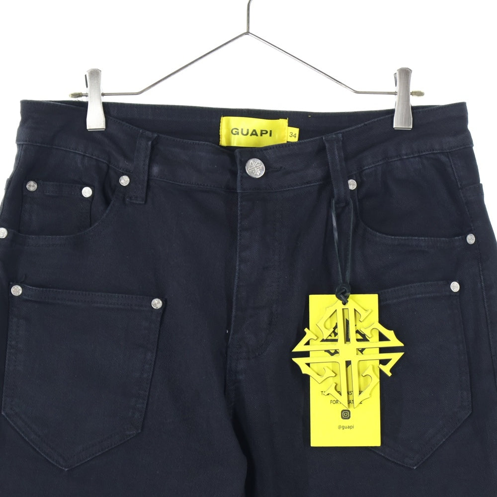 GUAPI(グアピ) FLARED DENIM グアピプレミアム フレアデニム パンツ ブラック
