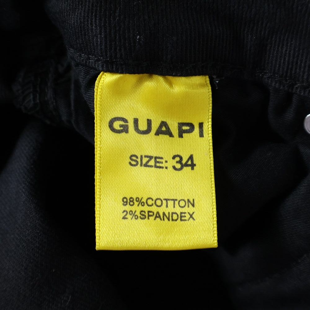 GUAPI(グアピ) FLARED DENIM グアピプレミアム フレアデニム パンツ ブラック