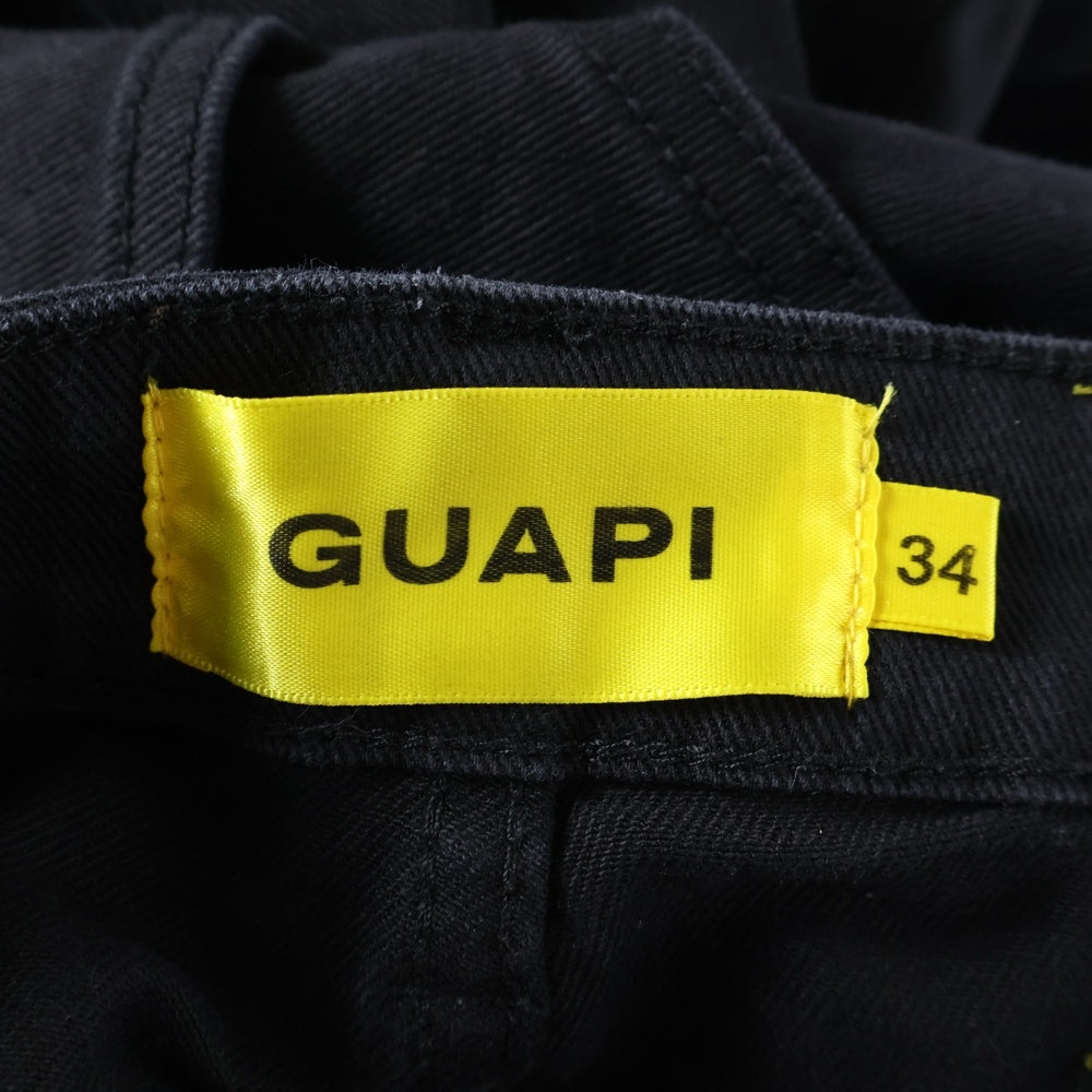 GUAPI(グアピ) FLARED DENIM グアピプレミアム フレアデニム パンツ ブラック
