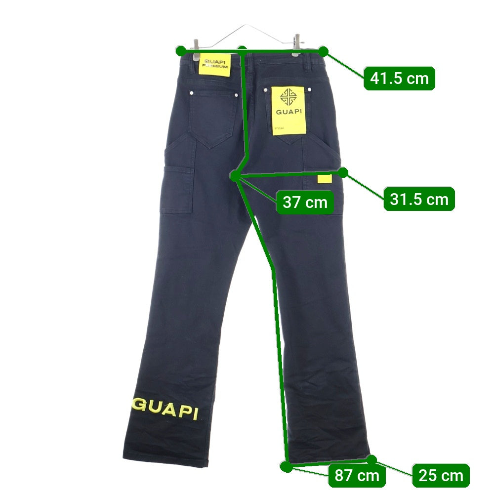 GUAPI(グアピ) FLARED DENIM グアピプレミアム フレアデニム パンツ ブラック
