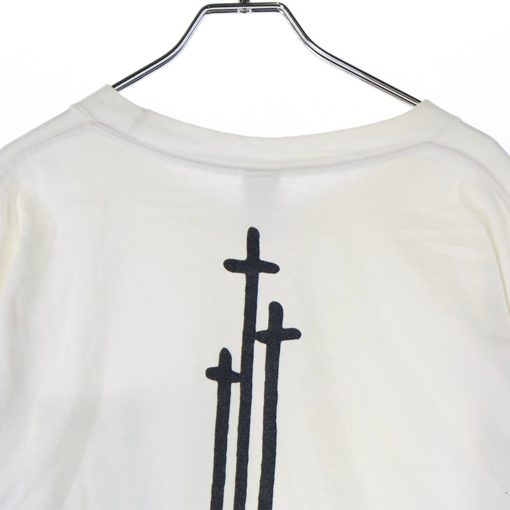 CHROME HEARTS(クロムハーツ) OLD RS CROSS L/S バッククロスプリント 長袖ロングスリーブカットソー ホワイト