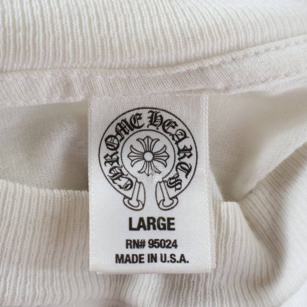 CHROME HEARTS(クロムハーツ) OLD RS CROSS L/S バッククロスプリント 長袖ロングスリーブカットソー ホワイト