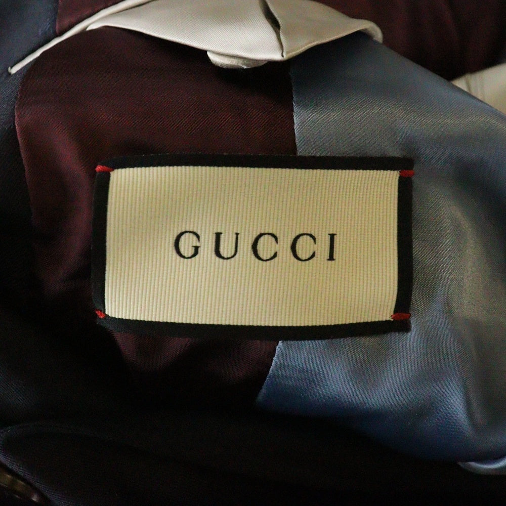 GUCCI(グッチ) BEE刺繍 テーラードジャケット スラックスパンツ セットアップスーツ ネイビー 622U97 261HFR