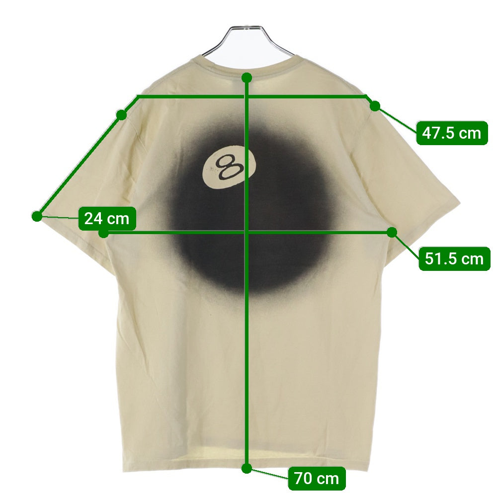 STUSSY(ステューシー) 8BALL FADE TEE 8ボール フェード 半袖Tシャツ カットソー ベージュ