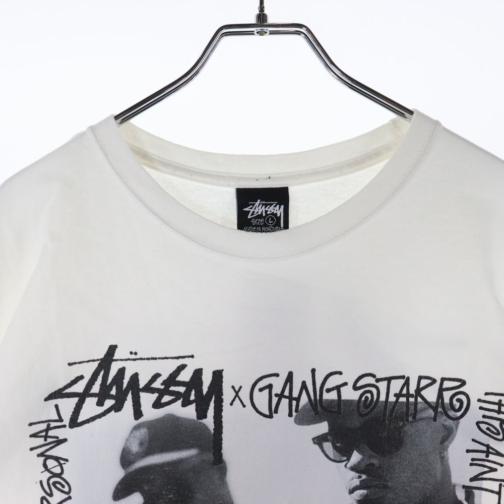 STUSSY(ステューシー) × Gang Starr Take It Personal Tee ギャングスター テイクイットパーソナル 半袖Tシャツ カットソー ホワイト
