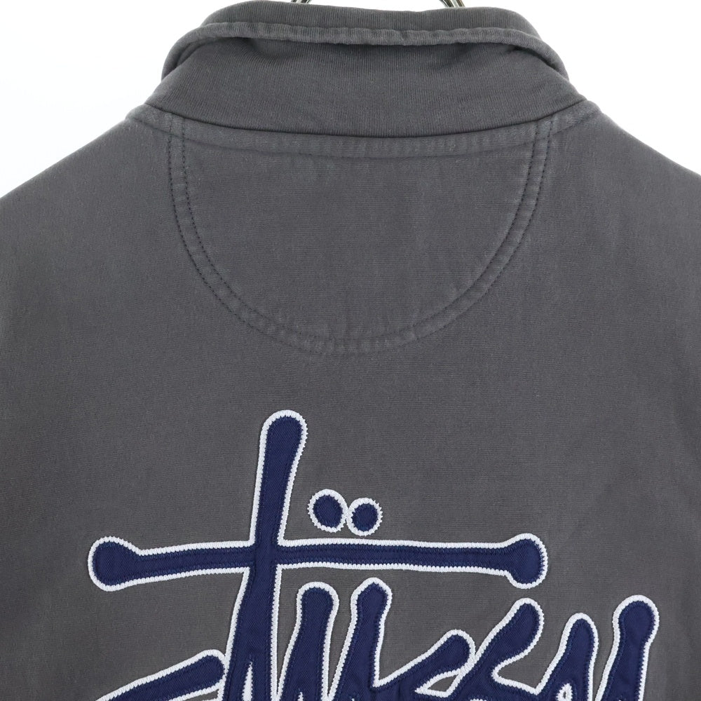 STUSSY(ステューシー) × Denim Tears Jamaica Queens デニムティアーズ ジャマイカクイーンズ ハーフジップ スウェットトレーナー グレー