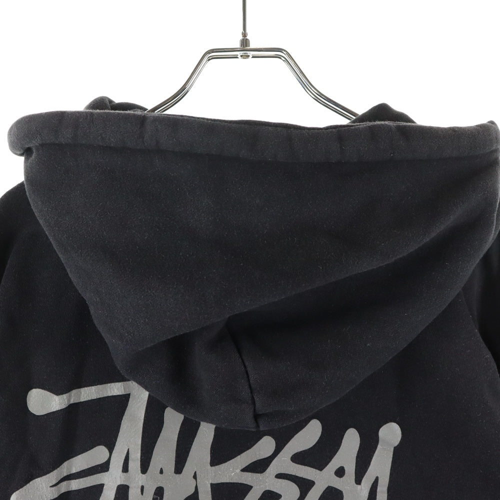 STUSSY(ステューシー) ZIP HOODIE ジップアップ フーディー スウェットパーカー ブラック