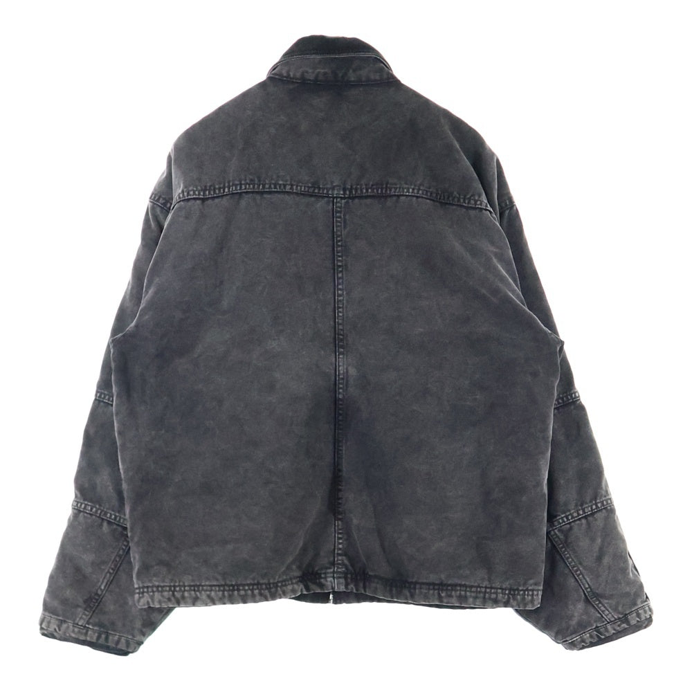 STUSSY(ステューシー) Washed Canvas Shop Jacket ウォッシュドキャンバスショップ ワークジャケット ブラック