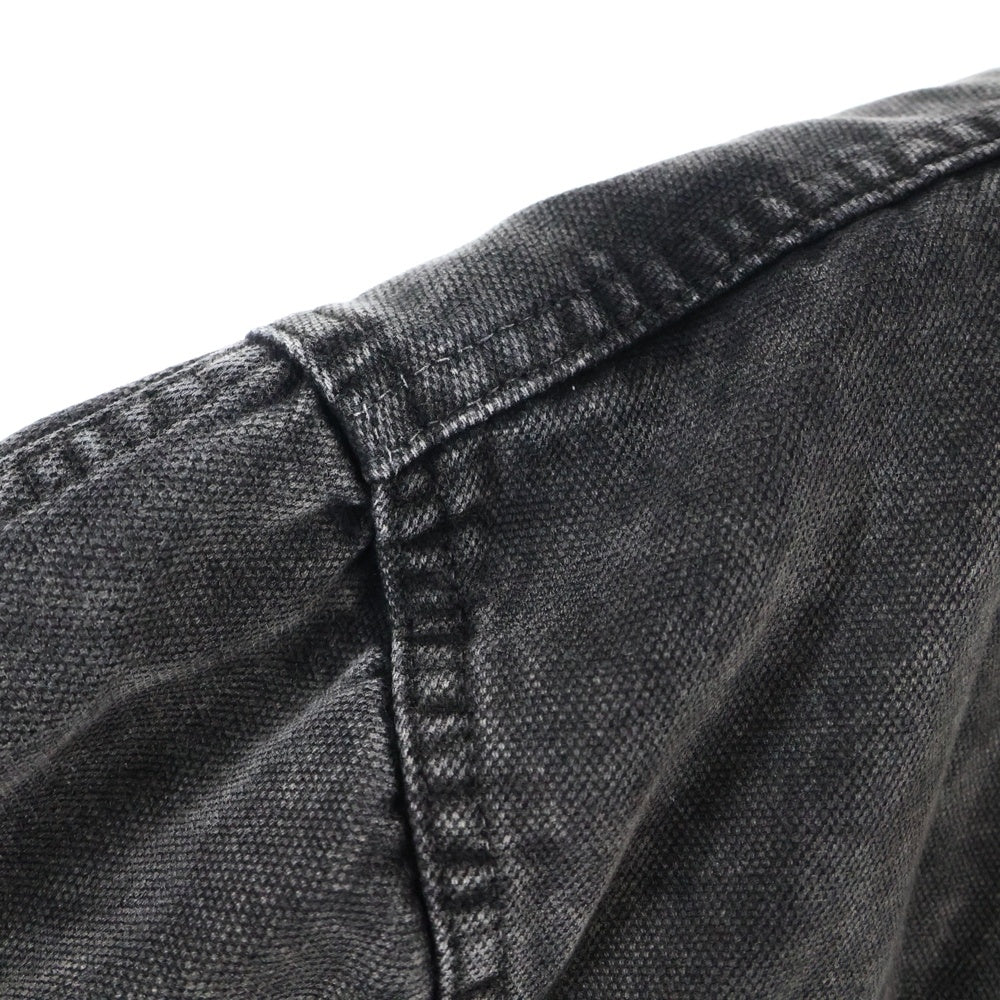STUSSY(ステューシー) Washed Canvas Shop Jacket ウォッシュドキャンバスショップ ワークジャケット ブラック