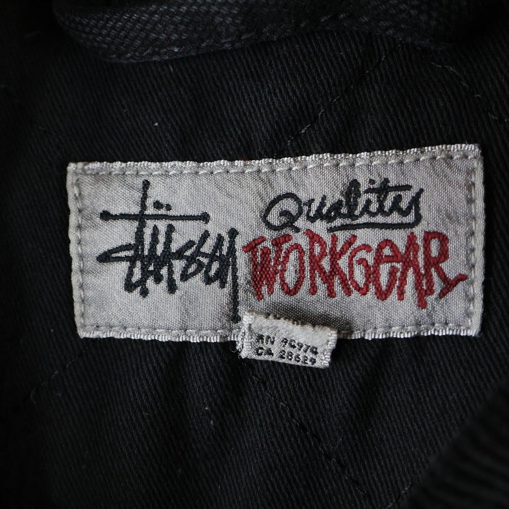 STUSSY(ステューシー) Washed Canvas Shop Jacket ウォッシュドキャンバスショップ ワークジャケット ブラック