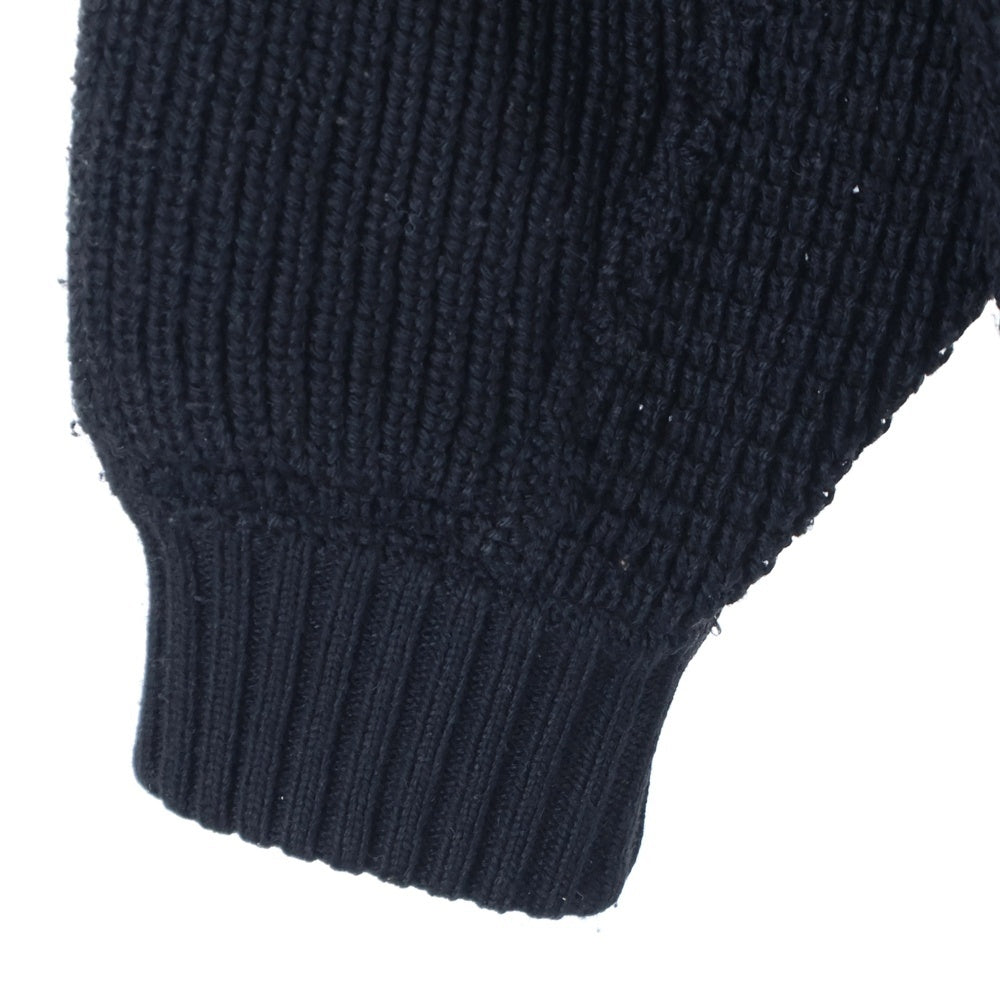 HYSTERIC GLAMOUR(ヒステリックグラマー) 18AW SOUND EXPERIENCE ジップアップ アームワッペン ハイネックセーター ブラック 02183ND06