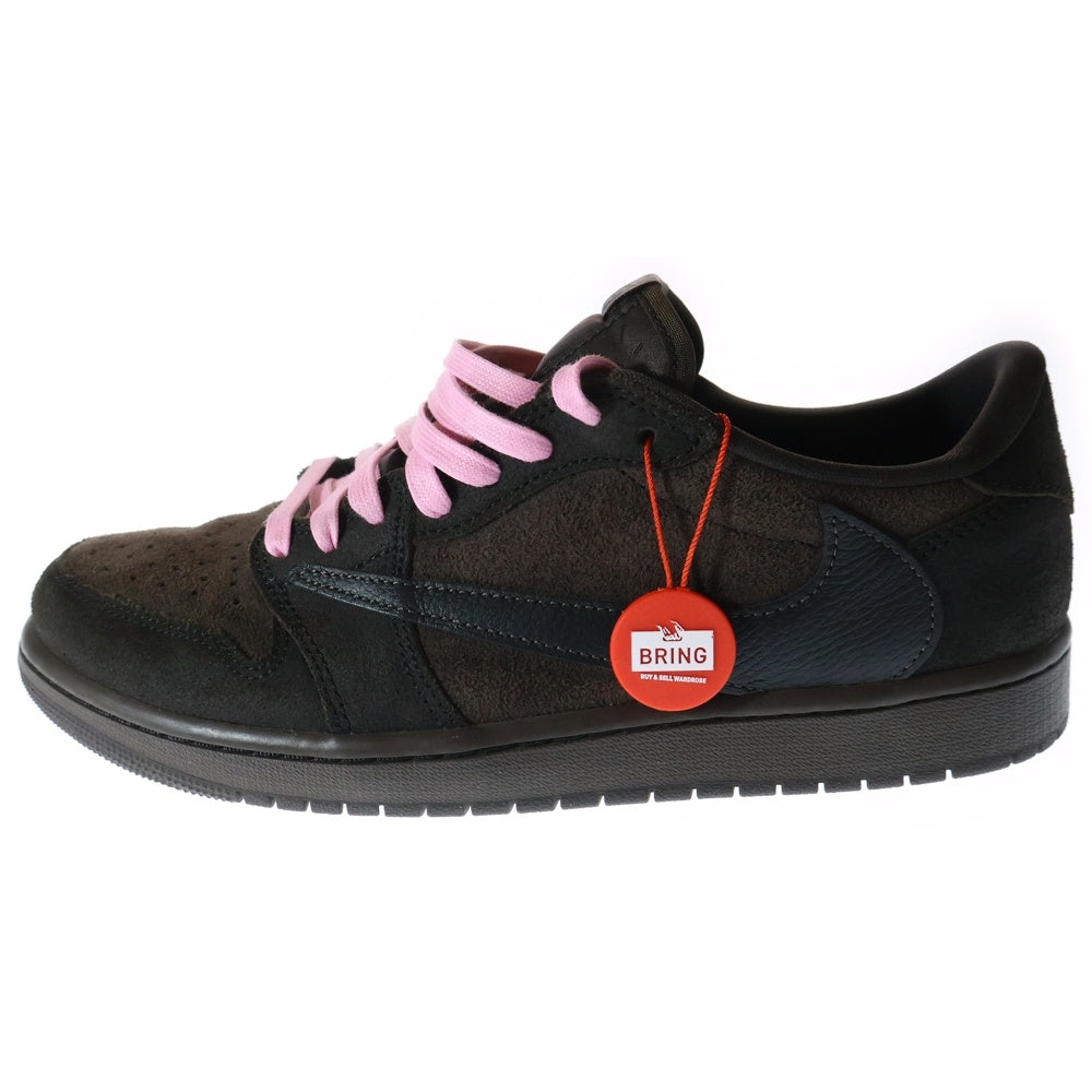 NIKE(ナイキ) ×TRAVIS SCOTT AIR JORDAN1 LOW OG SP VELVET BROWN DARK MOCHA DM7866-202 トラヴィススコット エアジョーダン1 ローカットスニーカー ブラウン US10/28.0cm