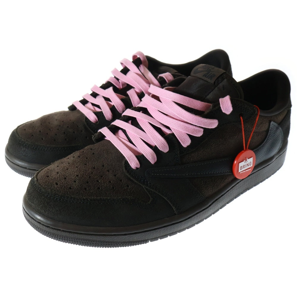 NIKE(ナイキ) ×TRAVIS SCOTT AIR JORDAN1 LOW OG SP VELVET BROWN DARK MOCHA DM7866-202 トラヴィススコット エアジョーダン1 ローカットスニーカー ブラウン US10/28.0cm