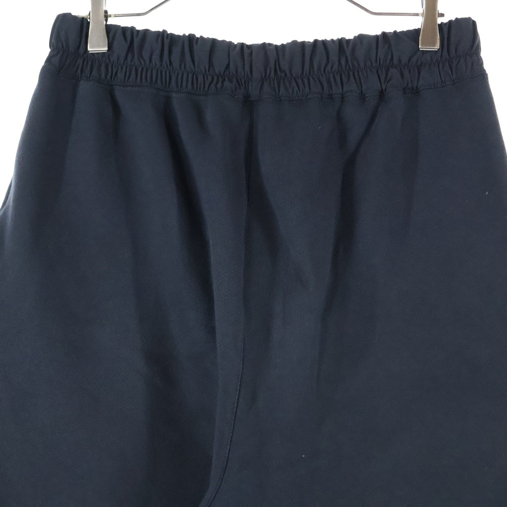 ASKYURSELF(アスクユアセルフ) CROSS RAW FLEECE SHORTS フロントロゴ フリースショーツ ハーフパンツ ブラック
