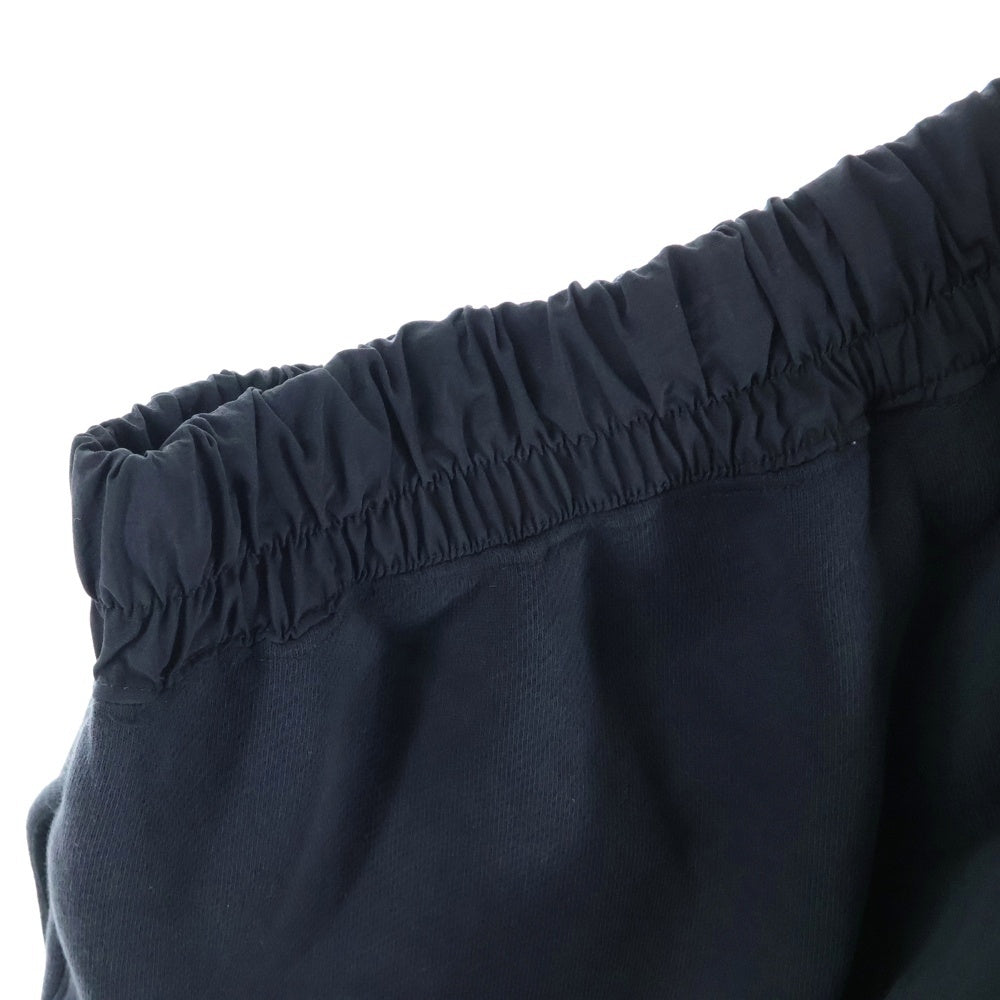 ASKYURSELF(アスクユアセルフ) CROSS RAW FLEECE SHORTS フロントロゴ フリースショーツ ハーフパンツ ブラック