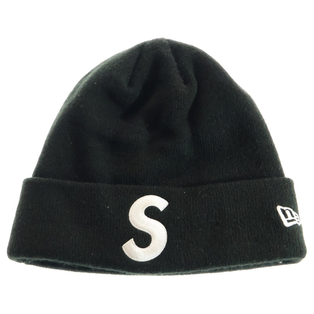 SUPREME(シュプリーム) 24AW ×NEW ERA S Logo Beanie ニューエラ エスロゴ ビーニー ニットキャップ 帽子 ブラック