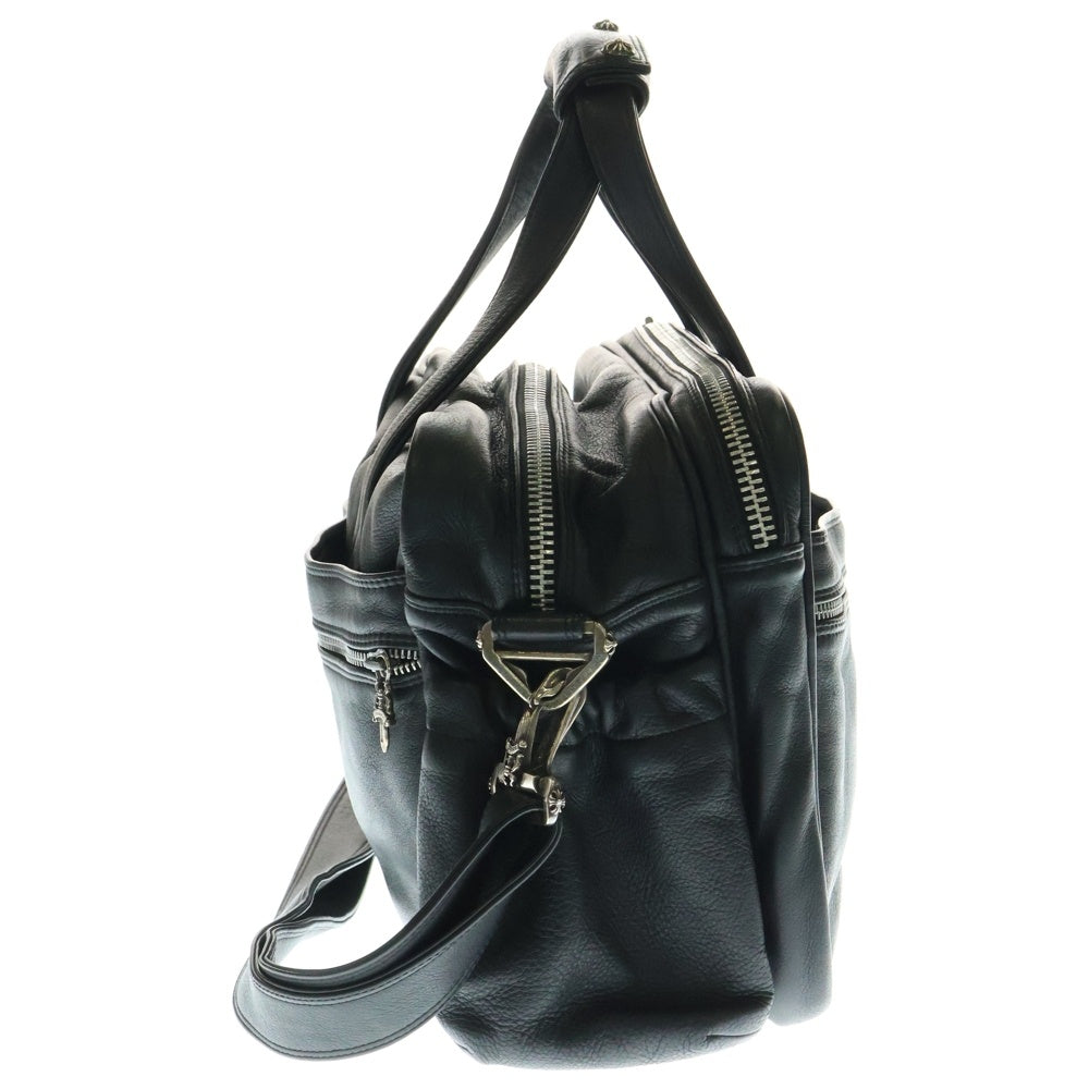 CHROME HEARTS(クロムハーツ) DIAPER BAG LEATHER SHOULDER 2WAY BAG ダイパー レザーショルダーバッグ ブラック