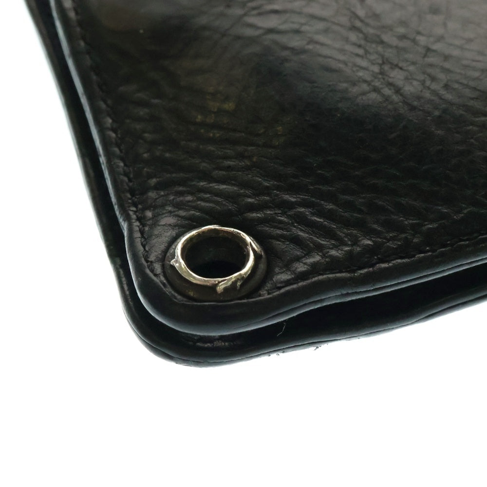 CHROME HEARTS(クロムハーツ) 1SNAP 1スナップ クロス ボールボタン レザーウォレット 財布 ブラック BCA361