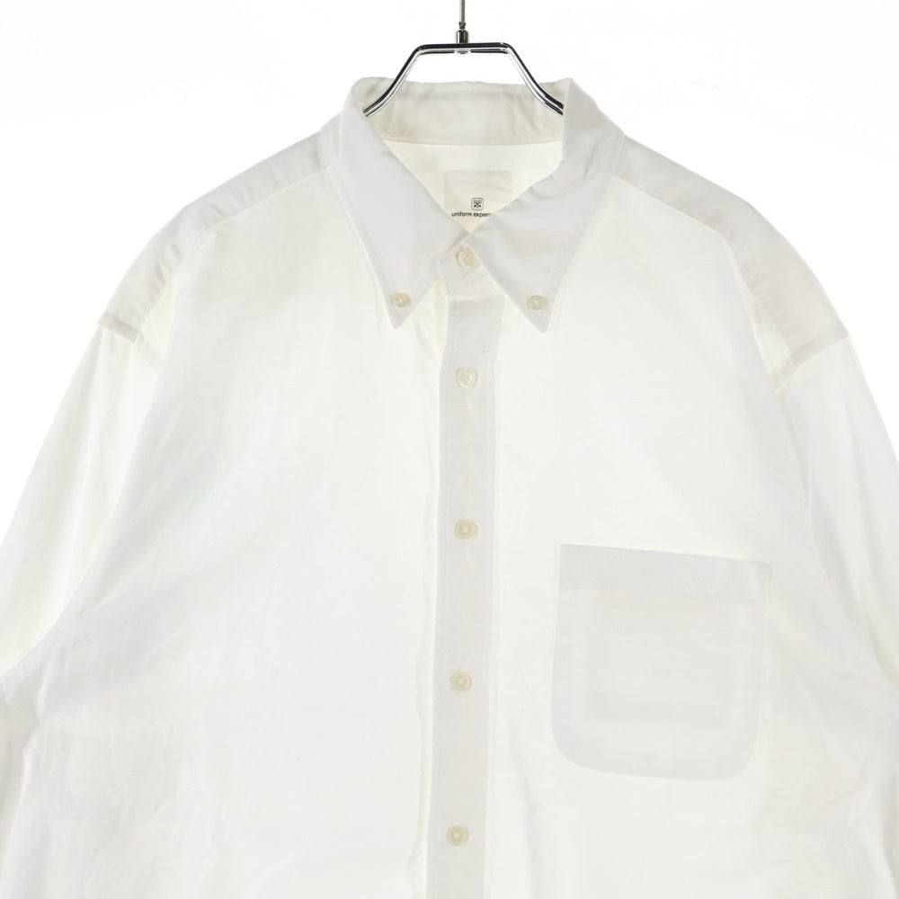 UNIFORM EXPERIMENT(ユニフォームエクスペリメント) 22AW SLEEVE LINE BIG B.D SHIRT ボタンダウンライン長袖シャツ UE-222034 ホワイト