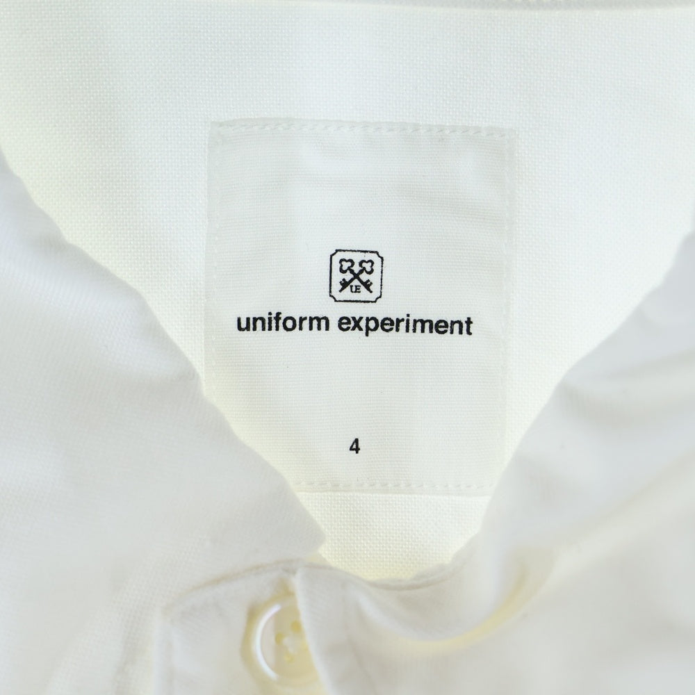 UNIFORM EXPERIMENT(ユニフォームエクスペリメント) 22AW SLEEVE LINE BIG B.D SHIRT ボタンダウンライン長袖シャツ UE-222034 ホワイト