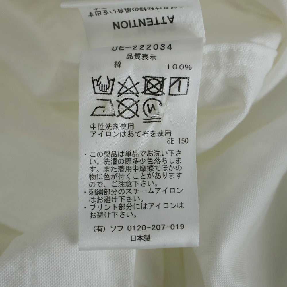 UNIFORM EXPERIMENT(ユニフォームエクスペリメント) 22AW SLEEVE LINE BIG B.D SHIRT ボタンダウンライン長袖シャツ UE-222034 ホワイト