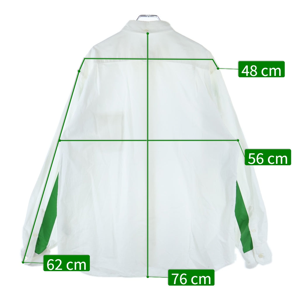 UNIFORM EXPERIMENT(ユニフォームエクスペリメント) 22AW SLEEVE LINE BIG B.D SHIRT ボタンダウンライン長袖シャツ UE-222034 ホワイト