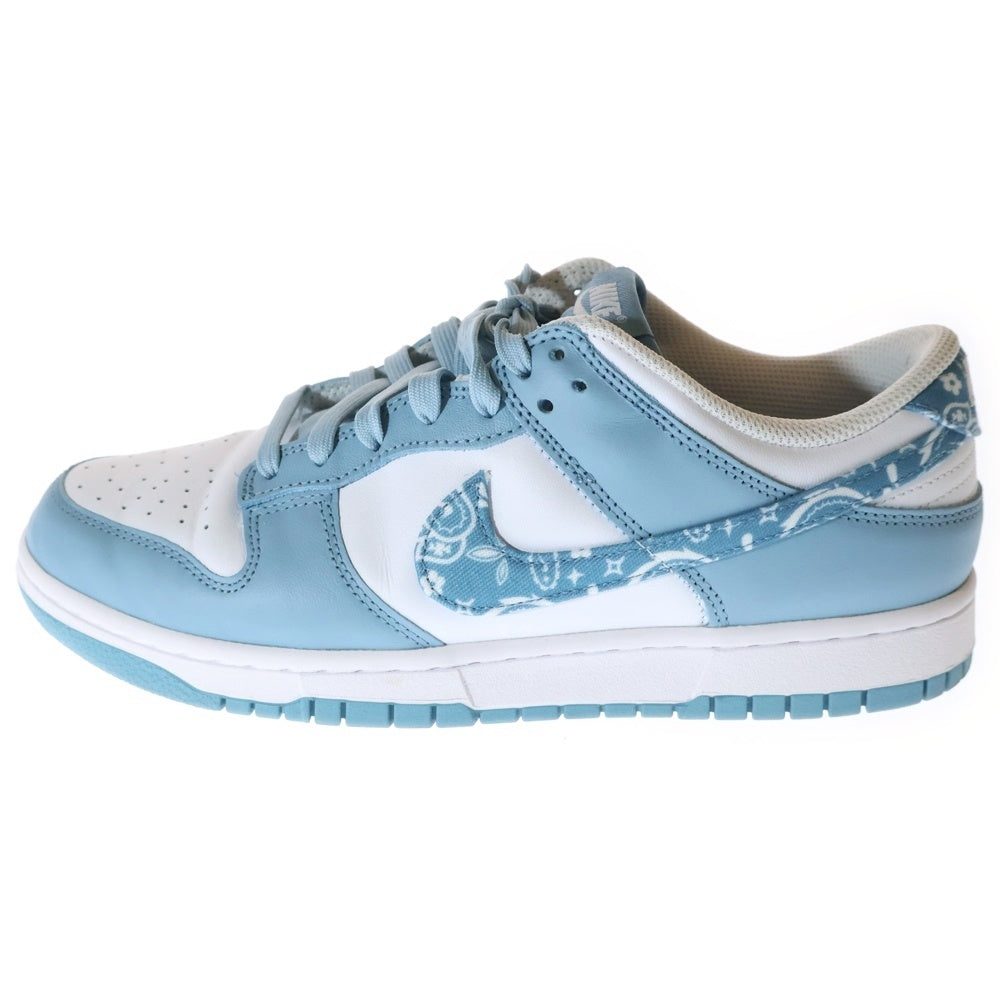 NIKE(ナイキ) WMNS DUNK LOW ESS BLUE PAISLEY DH4401-101 ウィメンズ ダンク ペイズリー ローカットスニーカー ライトブルー/ホワイト US10.5/27.5cm