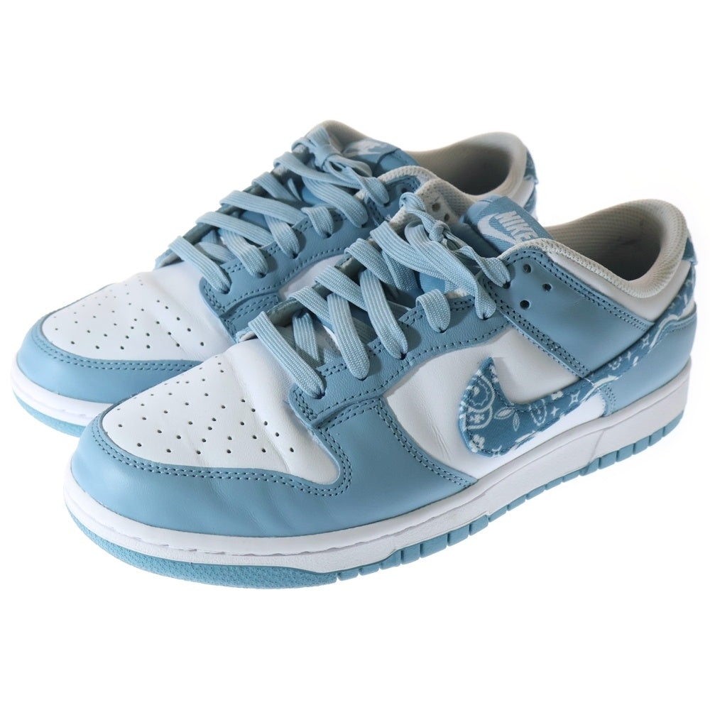 NIKE(ナイキ) WMNS DUNK LOW ESS BLUE PAISLEY DH4401-101 ウィメンズ ダンク ペイズリー ローカットスニーカー ライトブルー/ホワイト US10.5/27.5cm