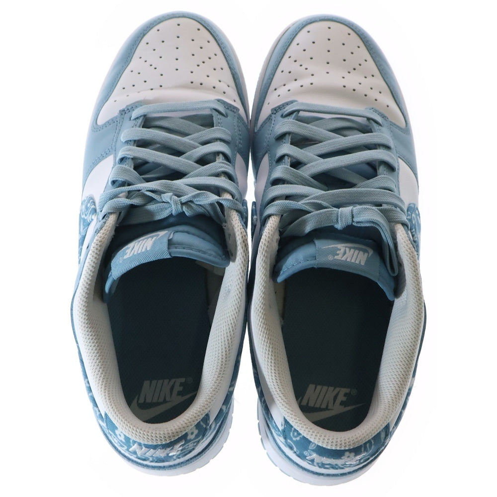 NIKE(ナイキ) WMNS DUNK LOW ESS BLUE PAISLEY DH4401-101 ウィメンズ ダンク ペイズリー ローカットスニーカー ライトブルー/ホワイト US10.5/27.5cm