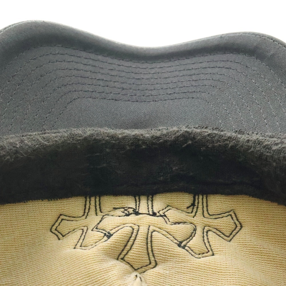 CHROME HEARTS(クロムハーツ) Cemetery Cross Patch Trucker Cap セメタリークロス レザーパッチ トラッカーメッシュキャップ 帽子 ブラック