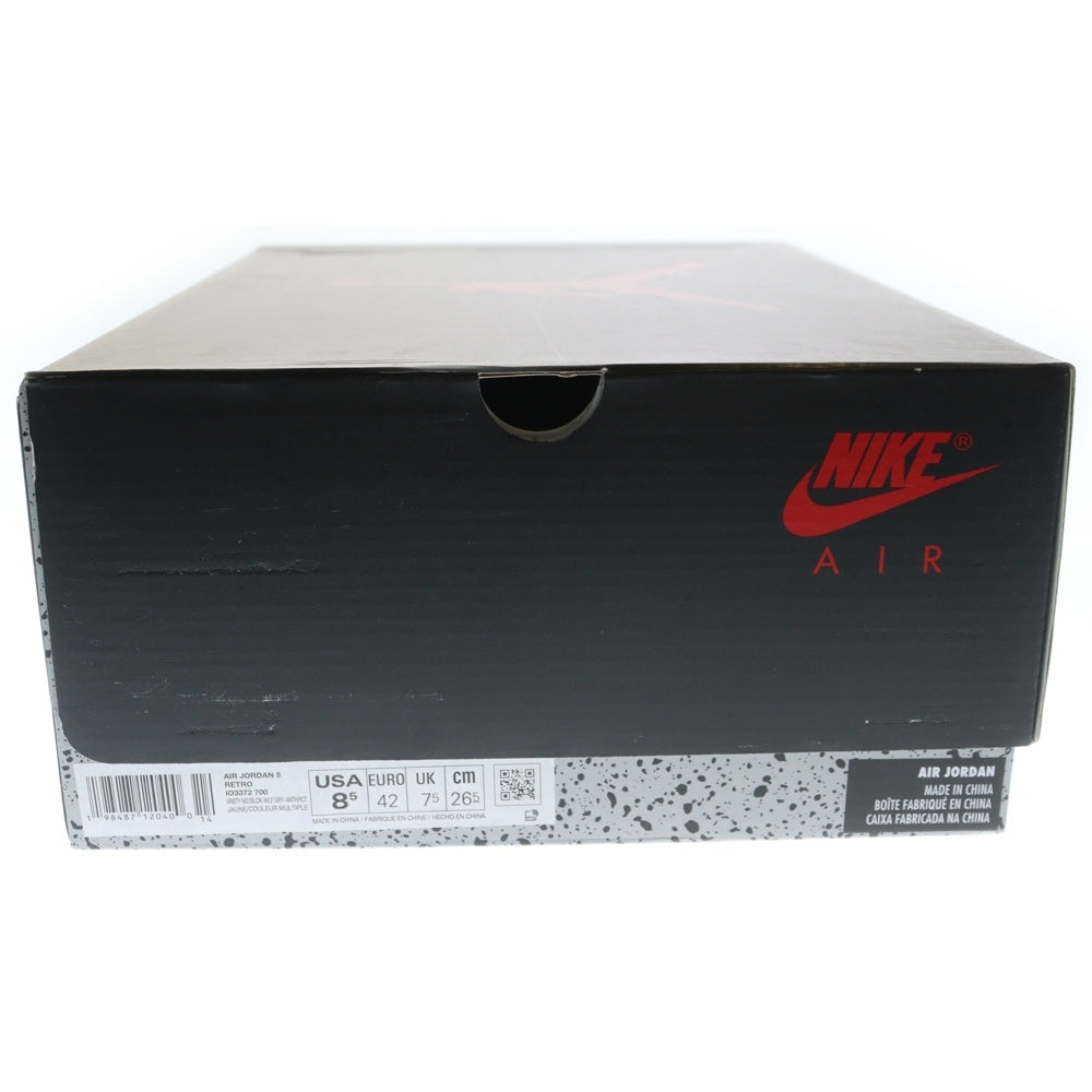 NIKE(ナイキ) AIR JORDAN 5 RETRO TOKYO 23 エアジョーダン5 レトロ トウキョウ23 IO3372-700 ハイカットスニーカー イエロー/ブラック US8.5/26.5cm