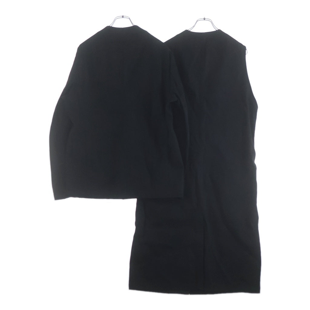 ALMOSTBLACK(オールモストブラック) 22AW WOVEN LAYERD DENIM COAT ウーブンレイヤード デニムコート ブラック 22AW-C002