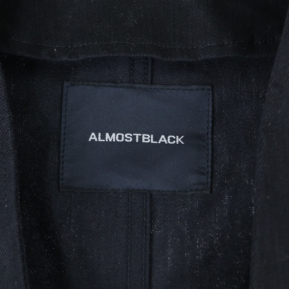 ALMOSTBLACK(オールモストブラック) 22AW WOVEN LAYERD DENIM COAT ウーブンレイヤード デニムコート ブラック 22AW-C002