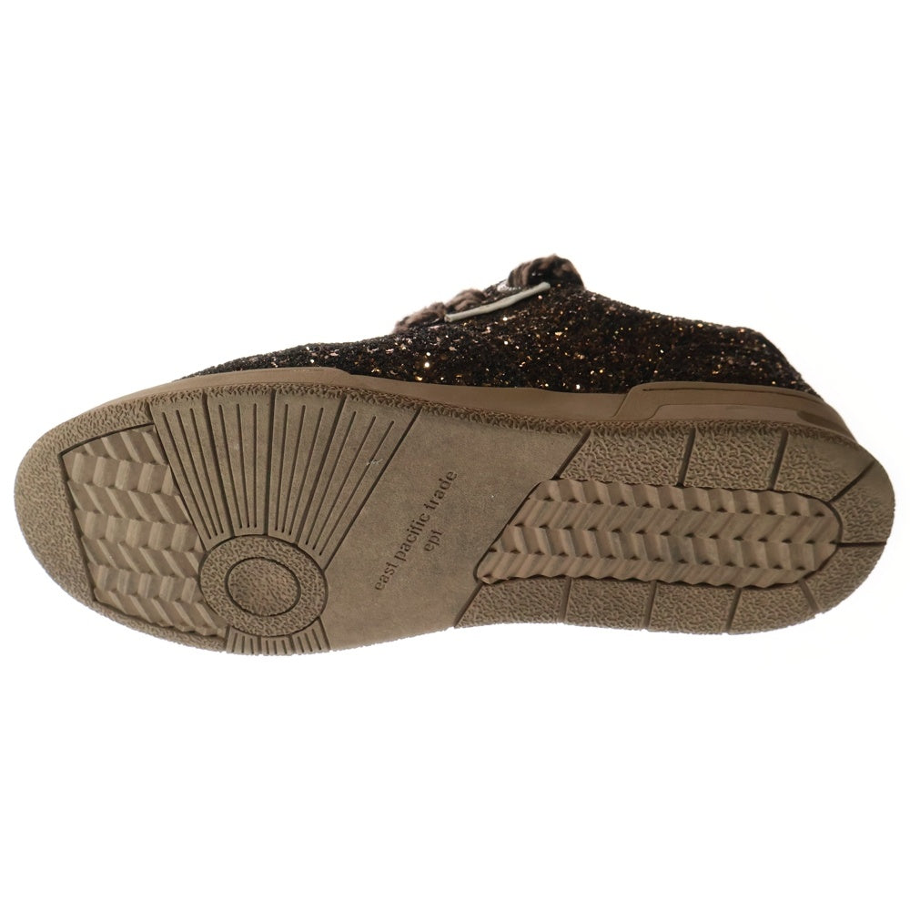 MASU(エムエーエスユー) × east pacific trade DREAM FAT SNEAKERS イーストパシフィックトレード スパンコール ローカットスニーカー ブラウン EP4FN1FT383CO