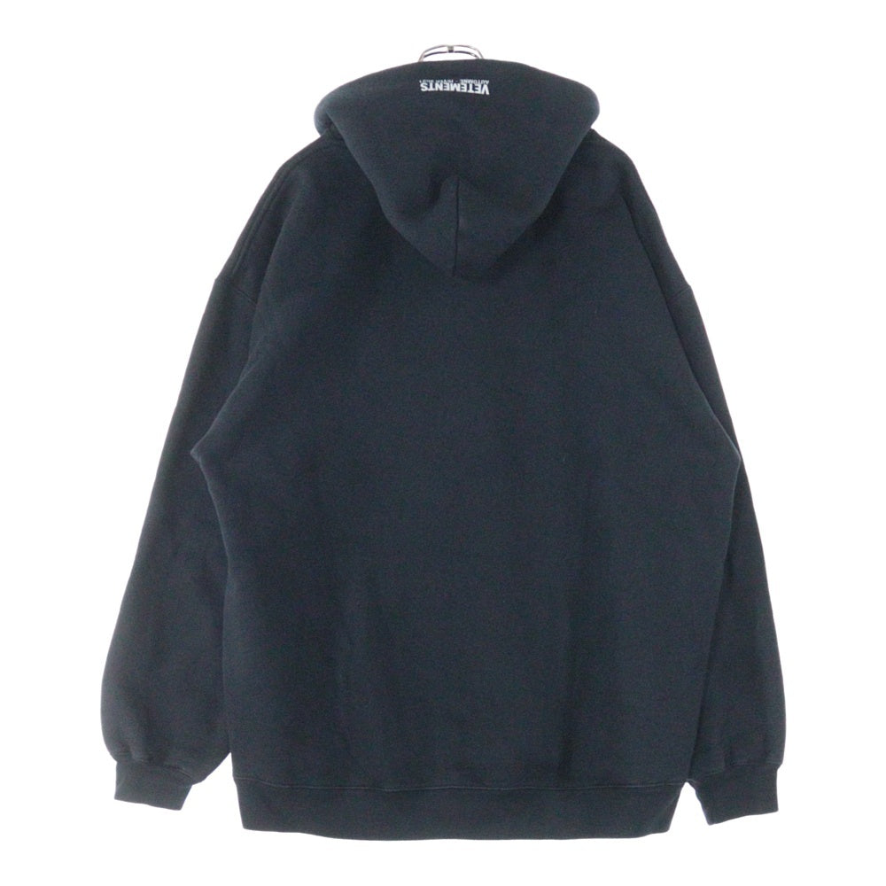 VETEMENTS(ヴェトモン) 20AW WORLD TOUR OVERSIZED LOGO HOODIE ワールドツアー オーバーサイズ コットンプルオーバーパーカー ブラック UAH21TR693