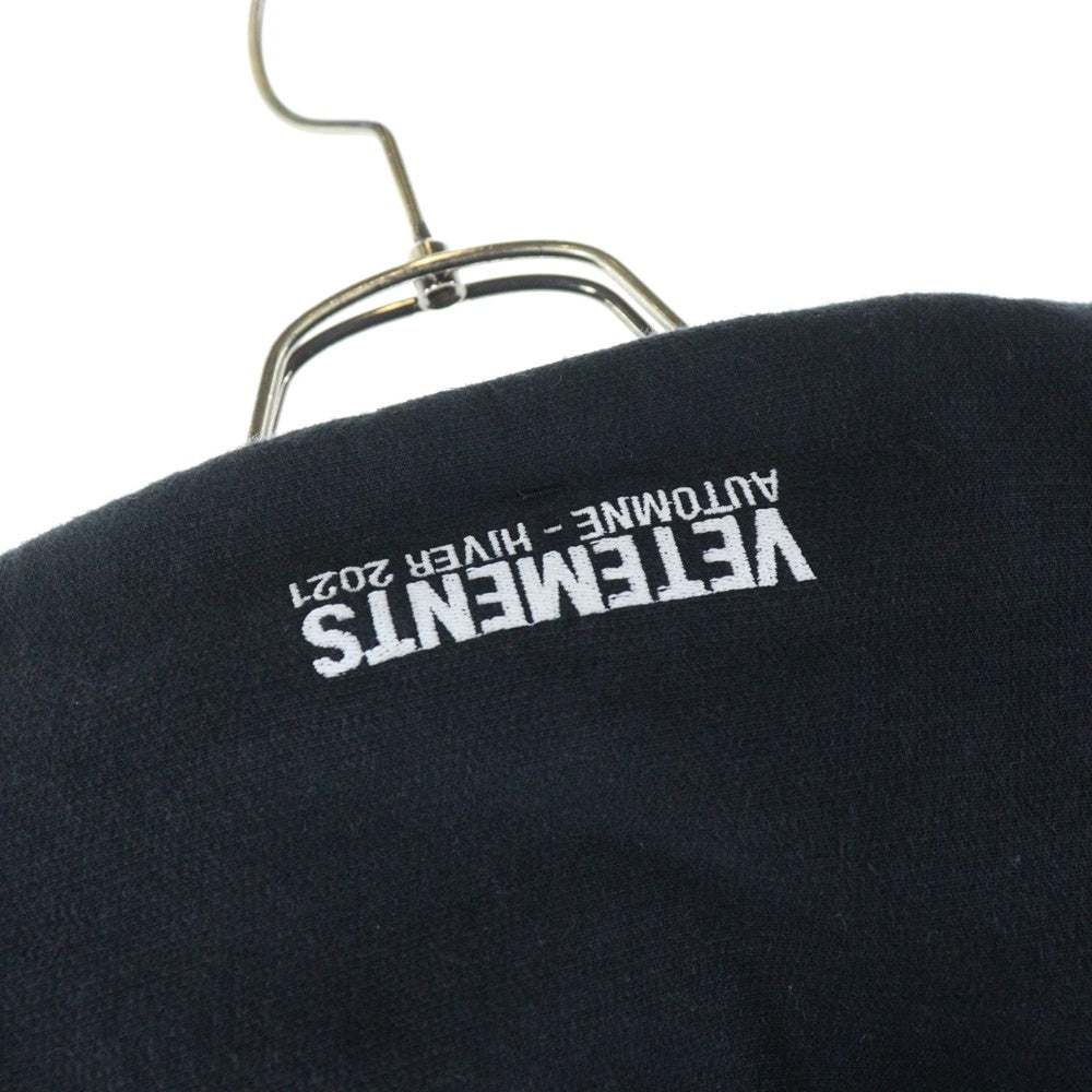 VETEMENTS(ヴェトモン) 20AW WORLD TOUR OVERSIZED LOGO HOODIE ワールドツアー オーバーサイズ コットンプルオーバーパーカー ブラック UAH21TR693