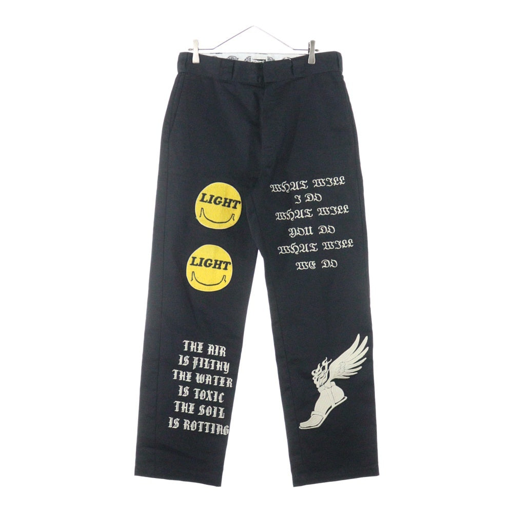SAINT MICHAEL(セントマイケル) 20AW ×Dickies WORK PANTS ディッキーズ 刺繍デザイン ワークパンツ ブラック SM-A20-0000-027