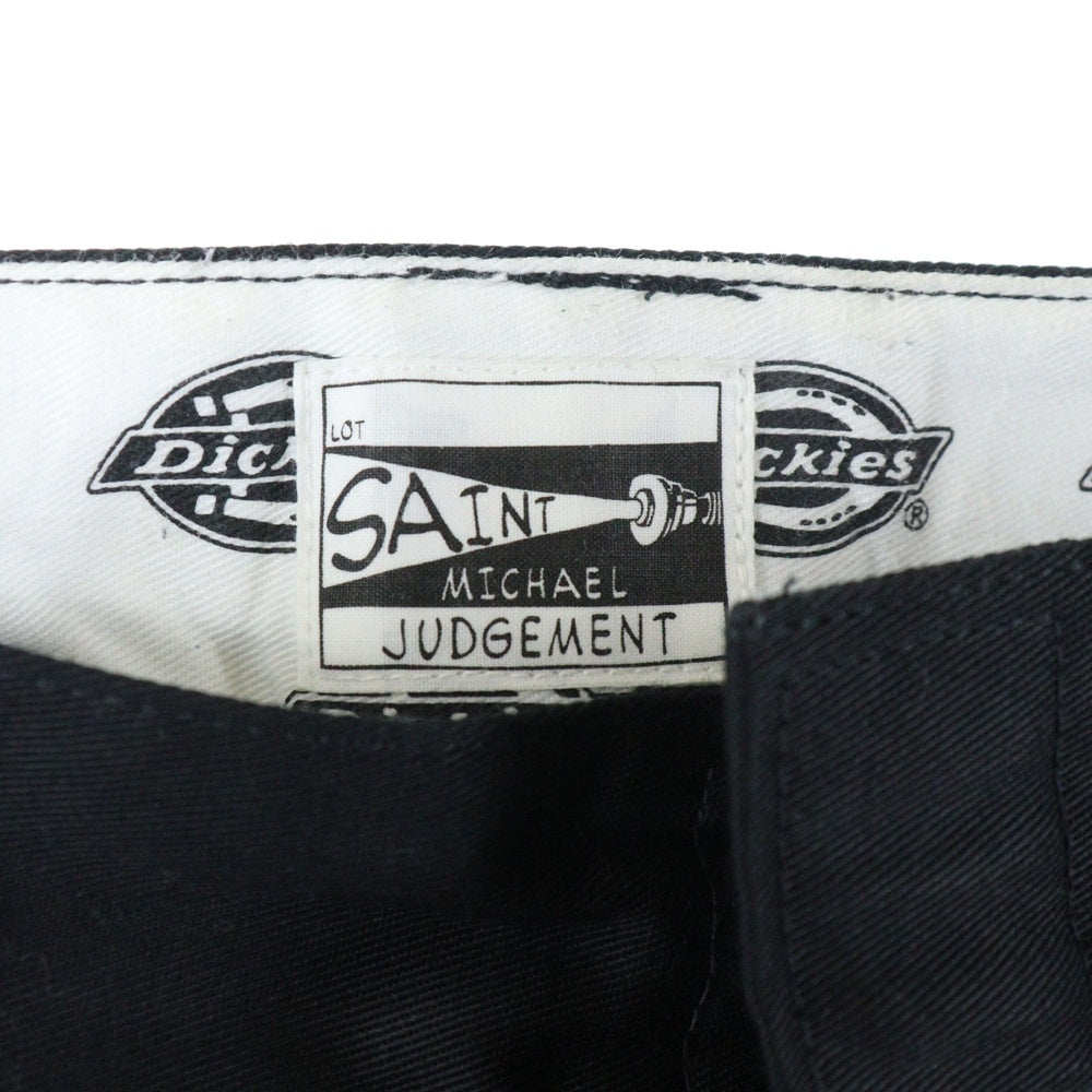 SAINT MICHAEL(セントマイケル) 20AW ×Dickies WORK PANTS ディッキーズ 刺繍デザイン ワークパンツ ブラック SM-A20-0000-027