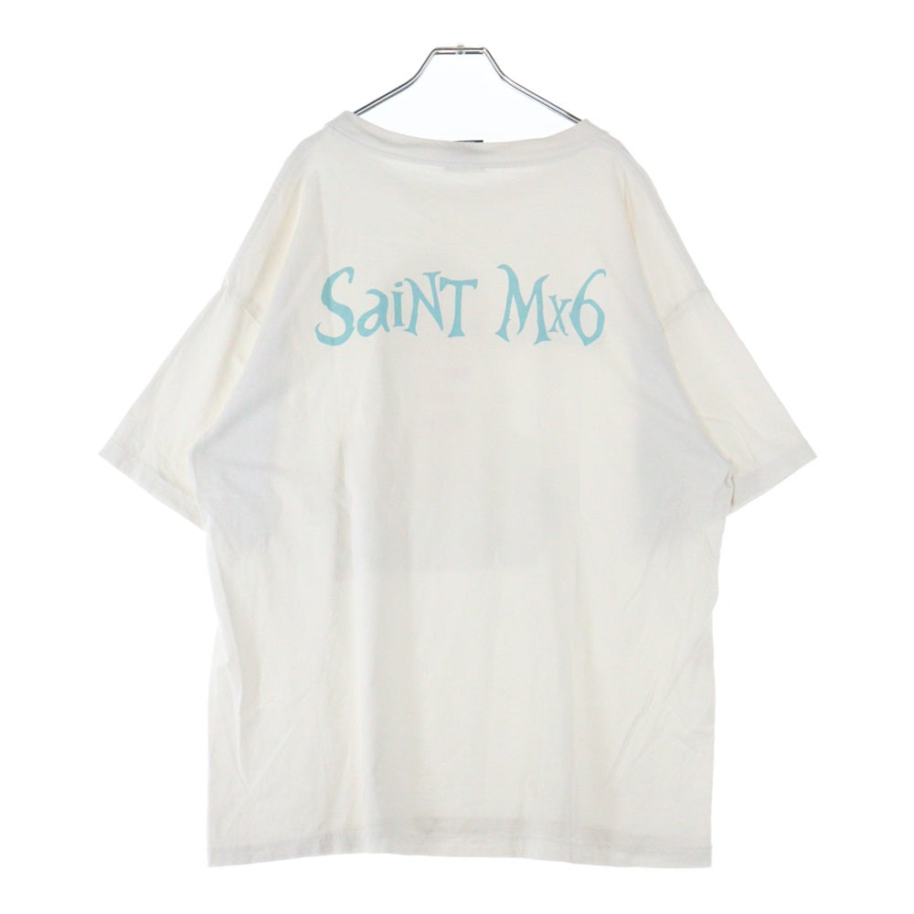 SAINT MICHAEL(セントマイケル) 23SS アリス・イン・ワンダーランドプリント 半袖Tシャツ カットソー ホワイト SM-S23-0000-123
