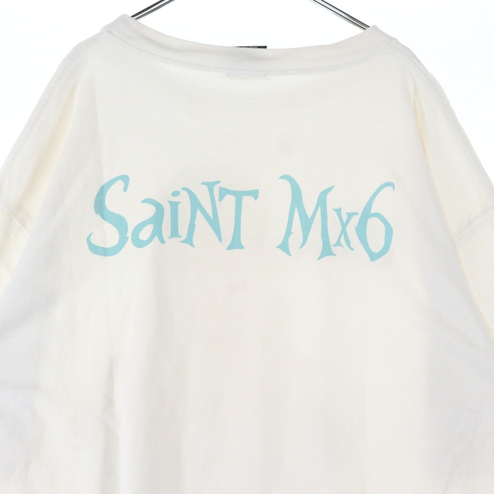 SAINT MICHAEL(セントマイケル) 23SS アリス・イン・ワンダーランドプリント 半袖Tシャツ カットソー ホワイト SM-S23-0000-123