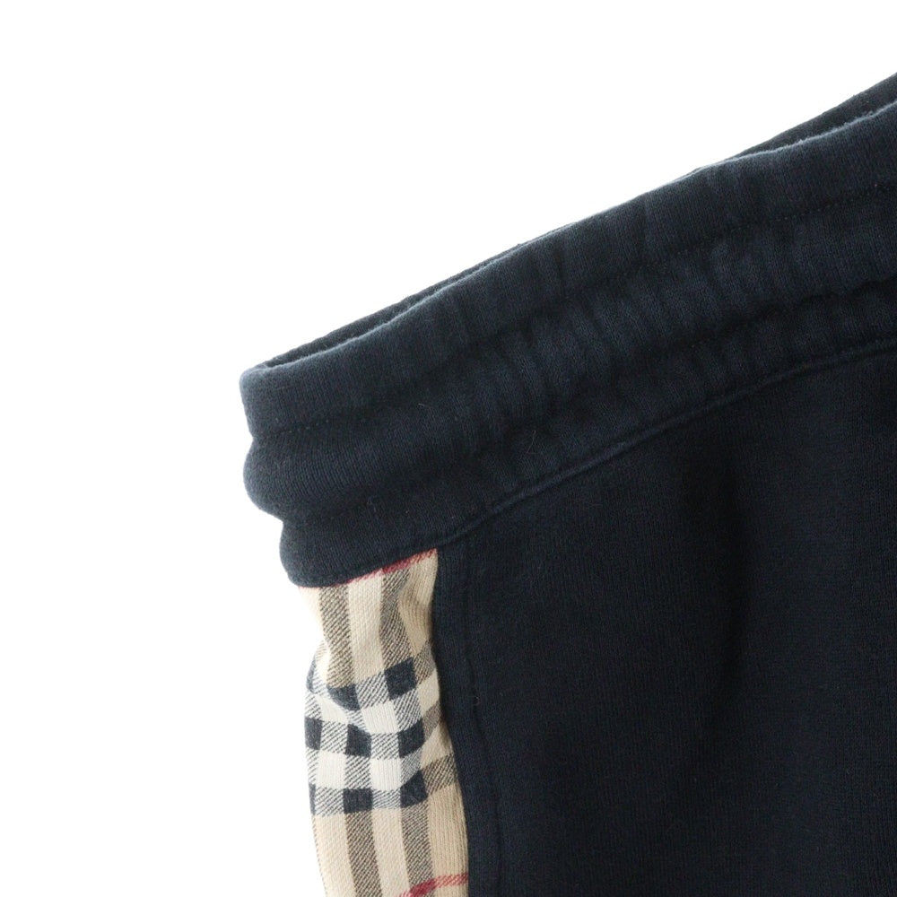 BURBERRY(バーバリー) サイドチェックラインスウェットロングパンツ ブラック 8026273