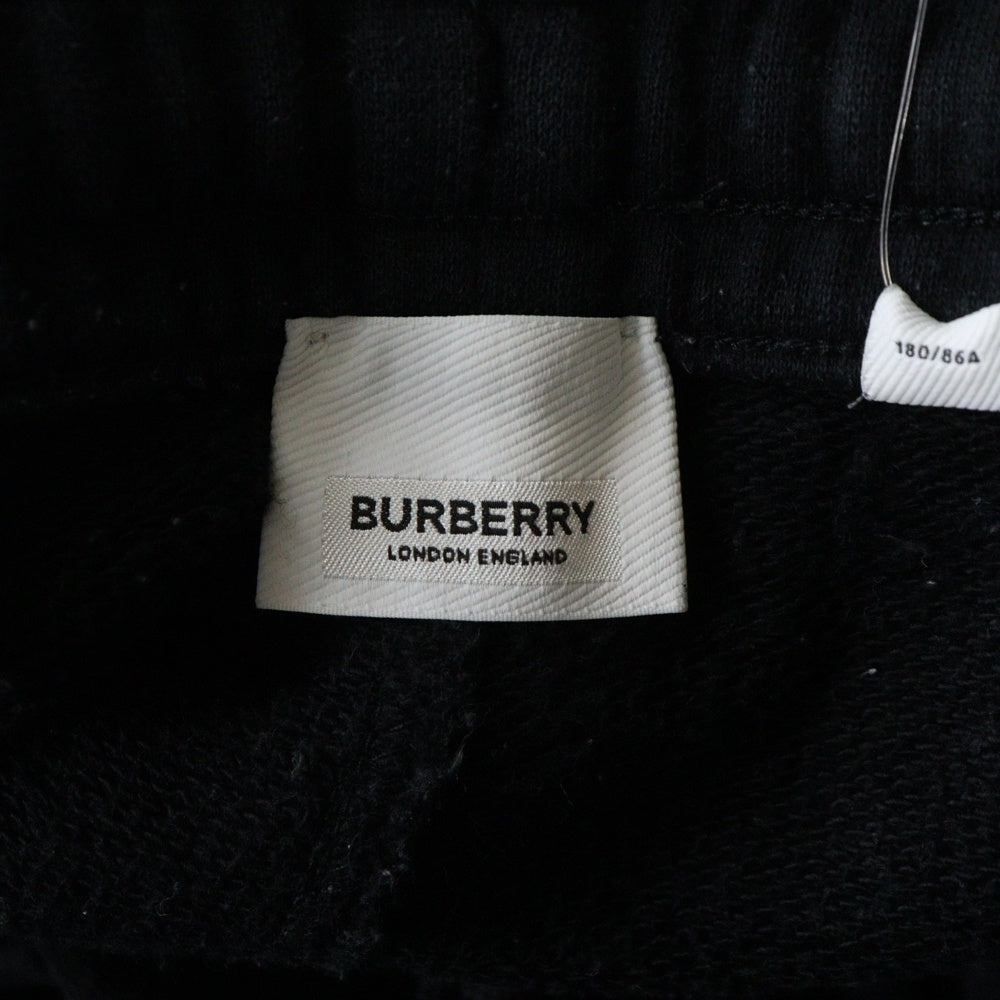 BURBERRY(バーバリー) サイドチェックラインスウェットロングパンツ ブラック 8026273