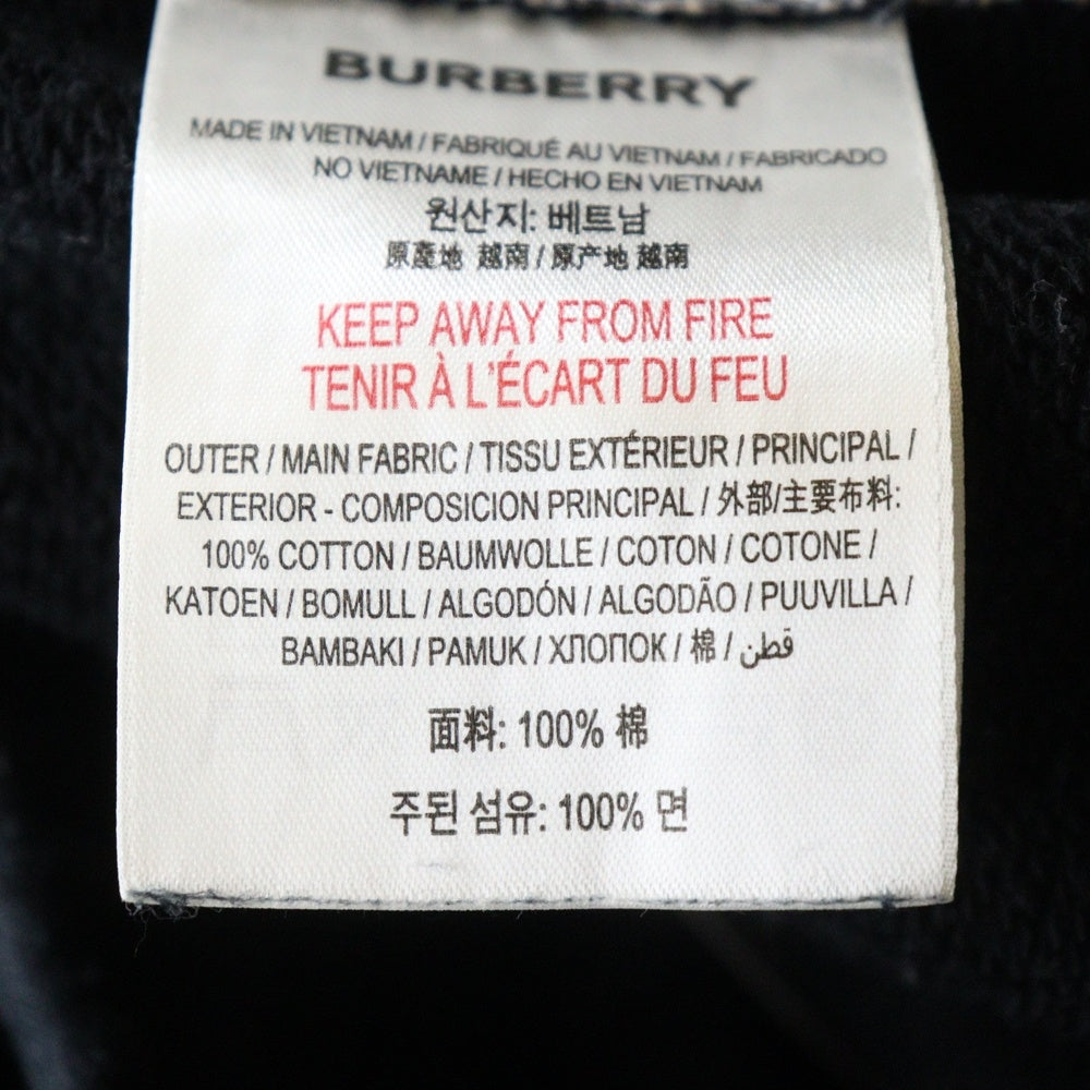 BURBERRY(バーバリー) サイドチェックラインスウェットロングパンツ ブラック 8026273