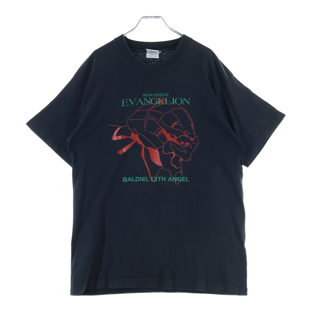 VINTAGE(ヴィンテージ) 90s Cyber Graphicsタグ BALDIEL 13TH ANGEL 新世紀エヴァンゲリオン 第13使徒 フロントプリントTシャツ 半袖カットソー ブラック
