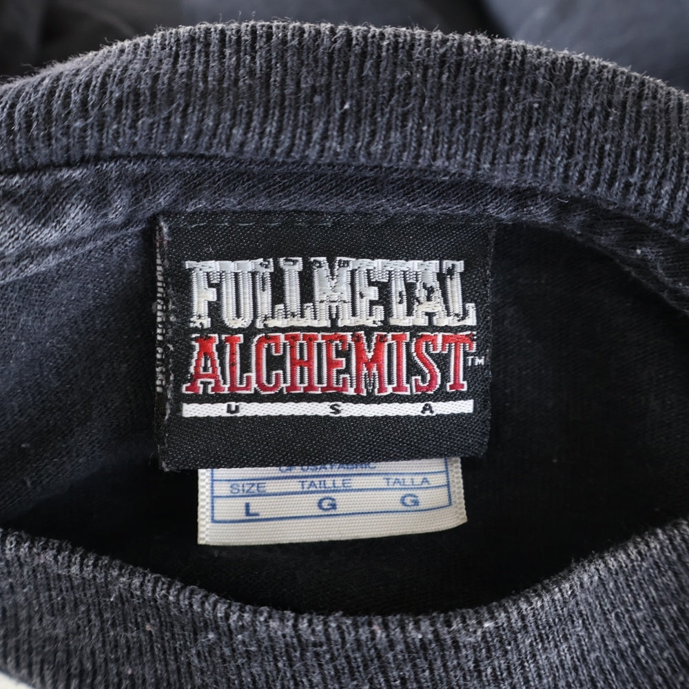 VINTAGE(ヴィンテージ) 00s FULLMETAL ALCHEMISTタグ 鋼の錬金術師 ホムンクルス フロントプリントTシャツ 半袖カットソー ブラック